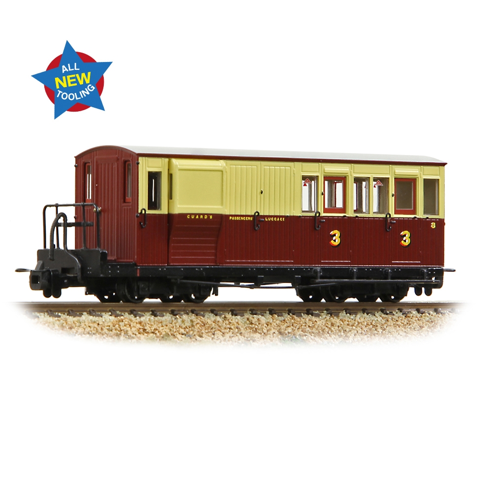 Bachmann Europe plc Ffestiniog Railway Brake Third No. 8 Crimson & Cream